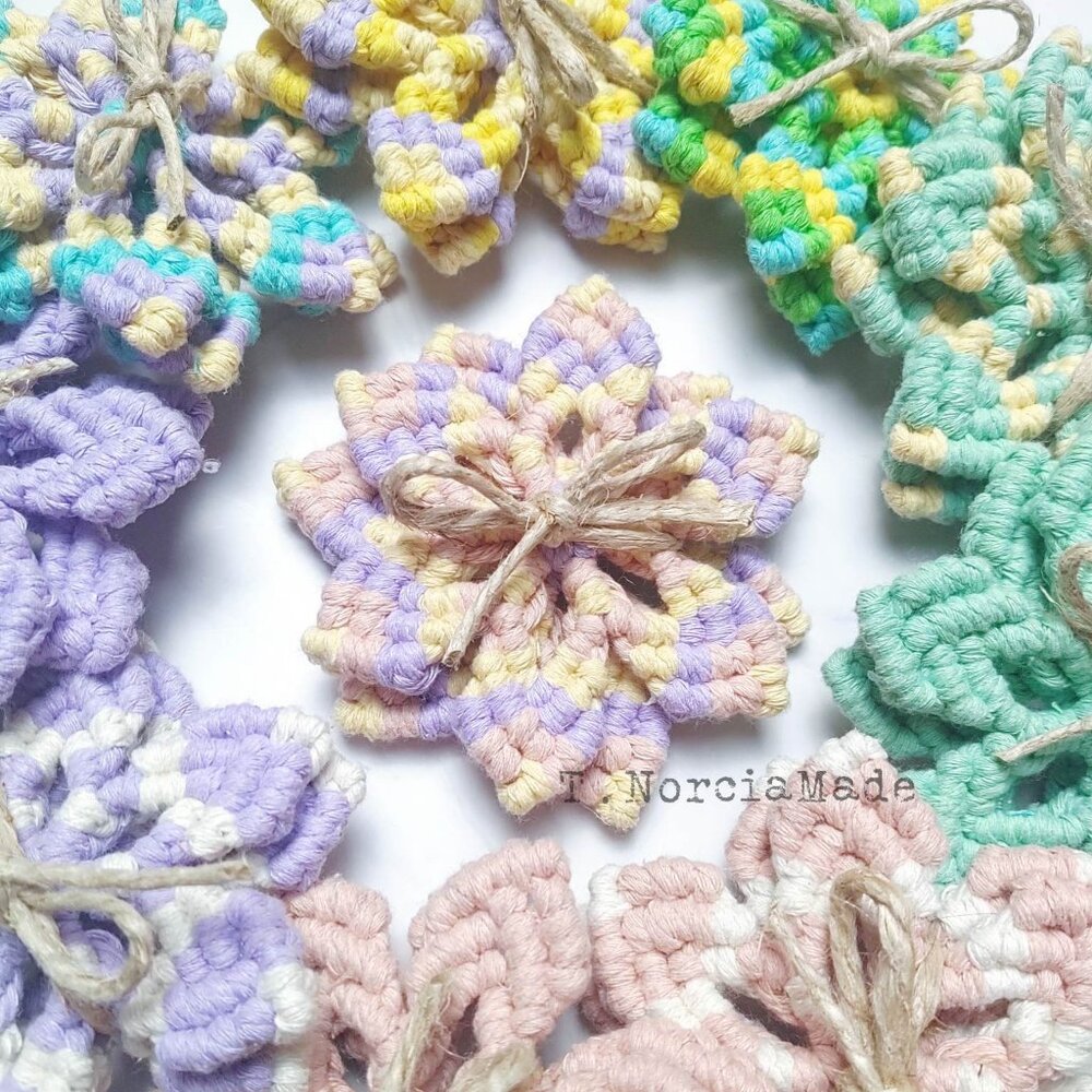 Grapealicious Macrame 2pc Coaster Set - Picture 6 of 7